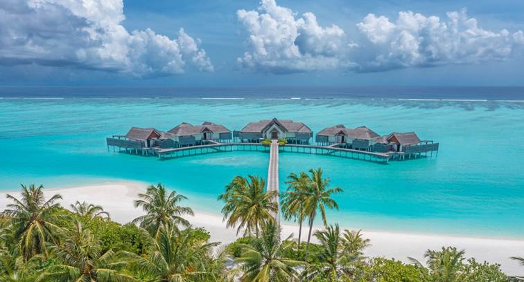 The Crescent Aerial View from Chill Island - Niyama Private Islands Maldives
