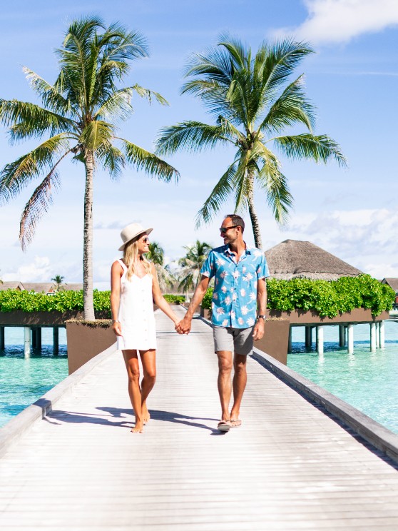 Couple enjoying walk at Niyama Private Islands Maldives