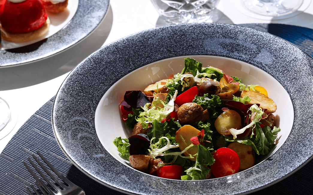 Fresh salad prepared at GBR