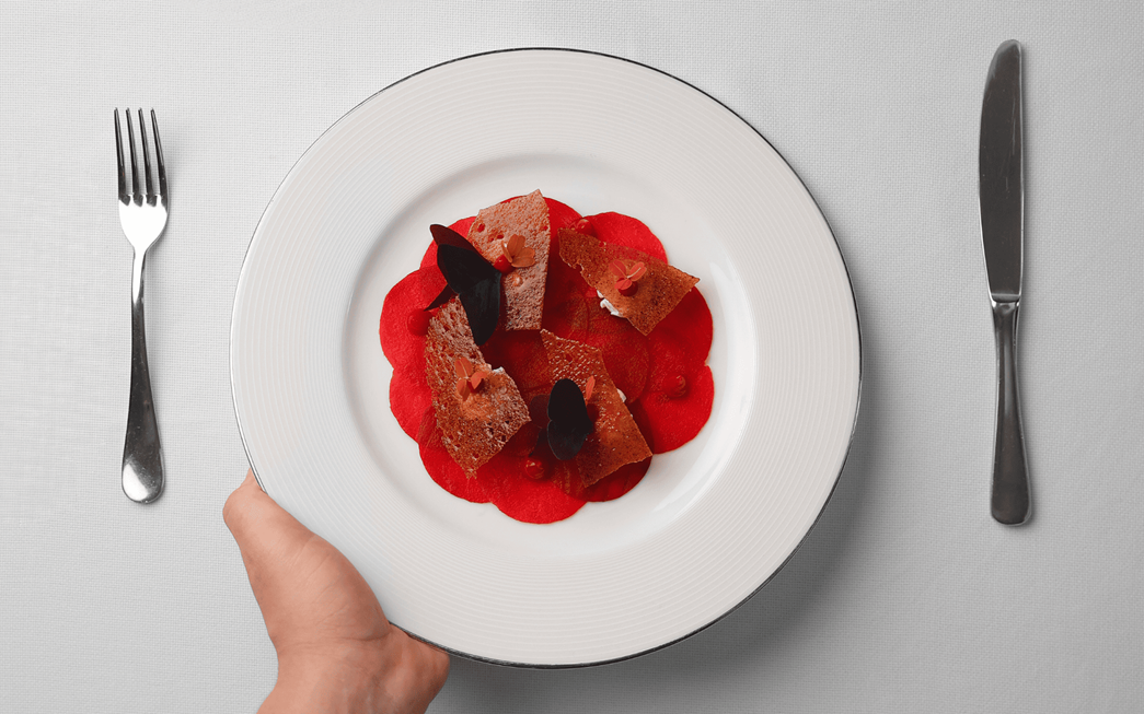 In room dining food presentation