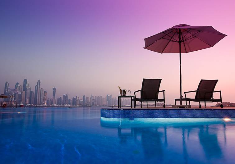 Sunset View From the Pool Deck