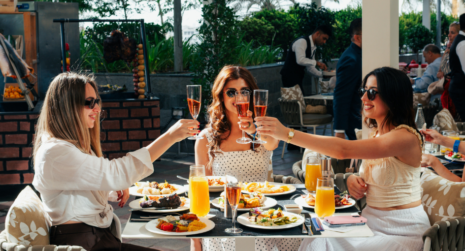 Ladies having brunch
