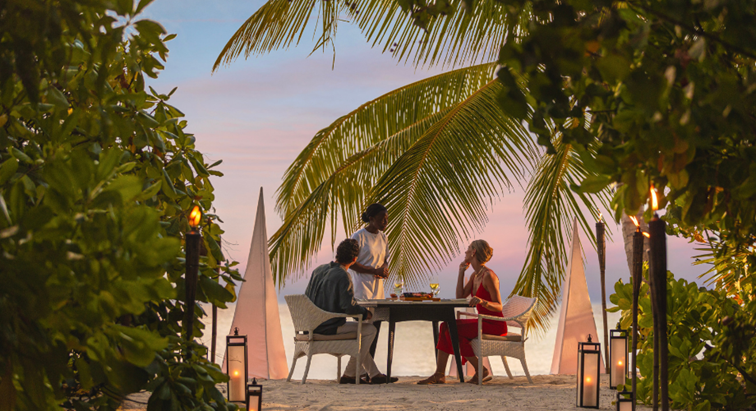 Experience Maldivian cuisine at sunset