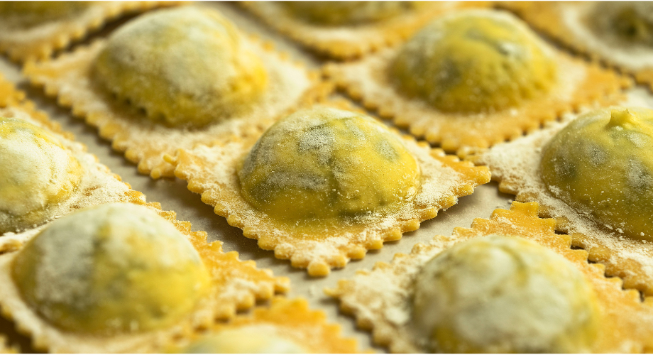 Ravioli pasta made in Rome