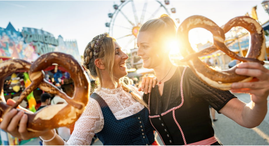 German pretzels at Oktoberfest