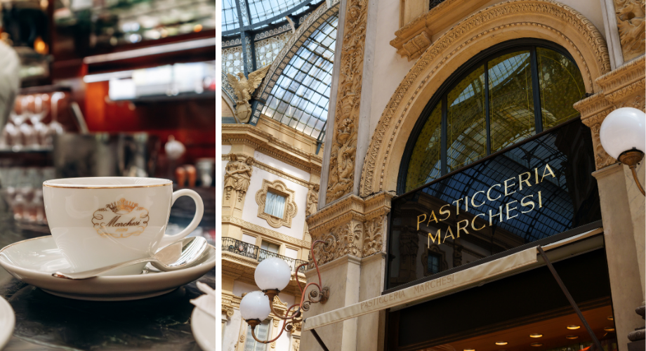 rada-branded pastry at the Pasticceria Marchesi